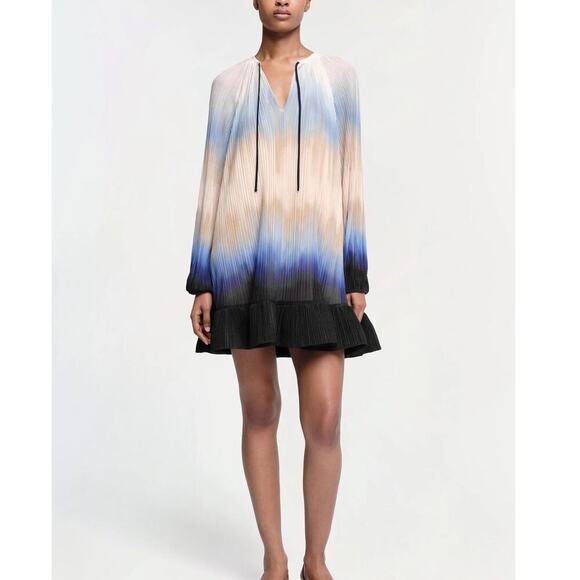 Jonathan‎ Simkhai Adasia Mini Dress Sky Ombre Size 10 - Picture 1 of 10
